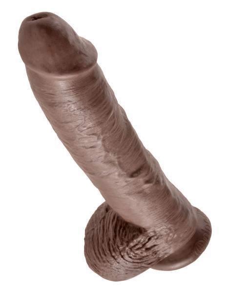 10 Inches C*ck Balls - Brown - The Pleasure Toys