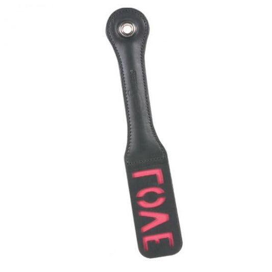 12in Leather Love Impression Paddle - The Pleasure Toys