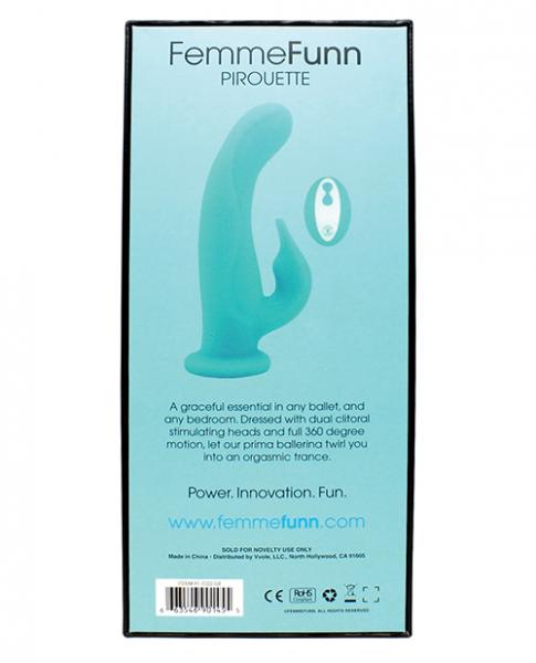 Femmefunn Pirouette Turquoise Blue Rabbit Vibrator