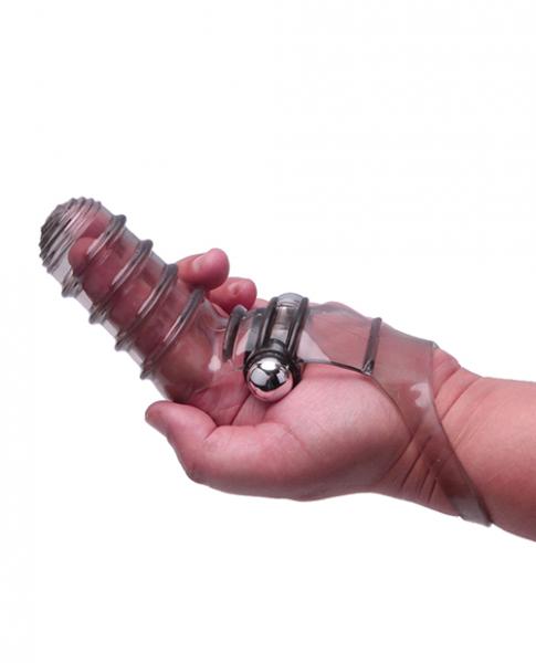 Vibrofinger Ribbed Finger Massager Smoke